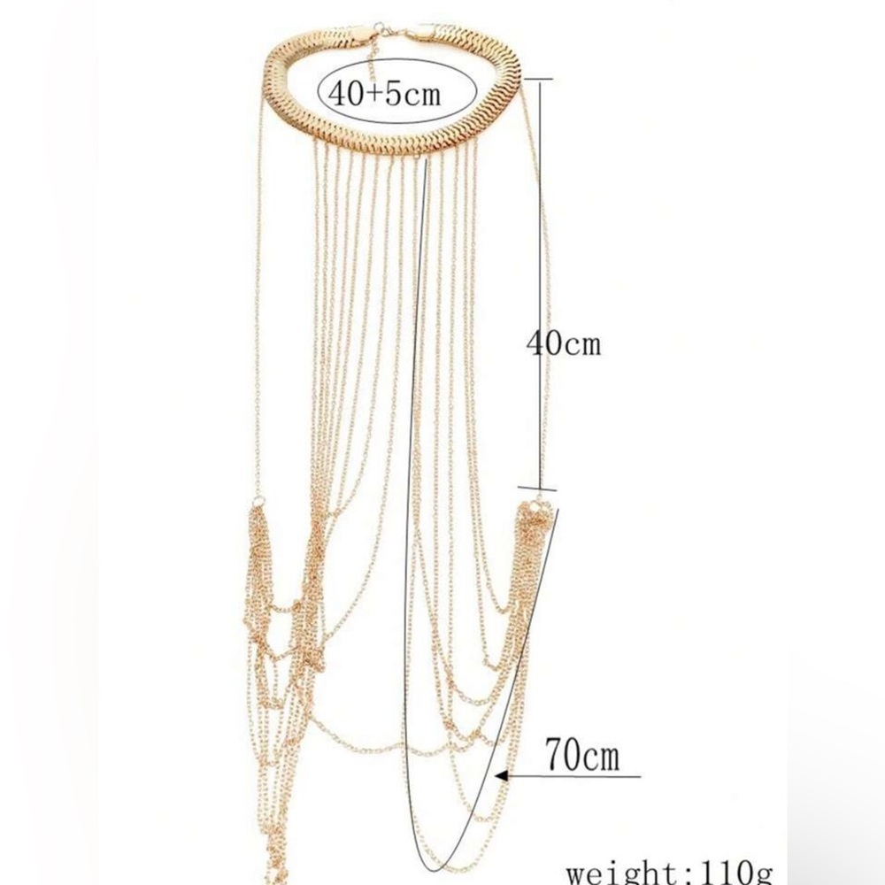 Women's Layered Body Chain - Picture 5 of 8